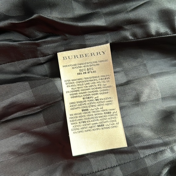 🔥🔥🔥Authentic Burberry Long Black Wool Cashmere Coat Jacket - Picture 9 of 10